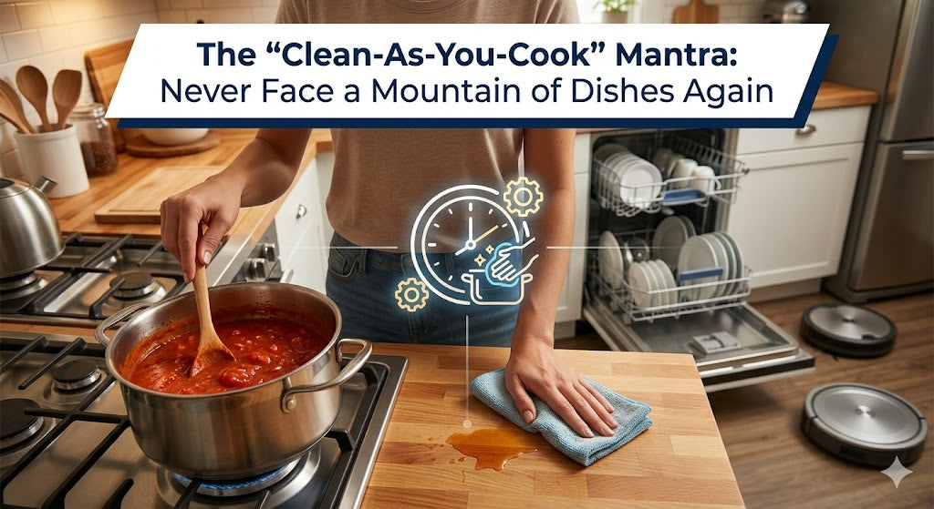 The 'Clean-As-You-Cook' Mantra: How to Never Face a Mountain of Dishes Again