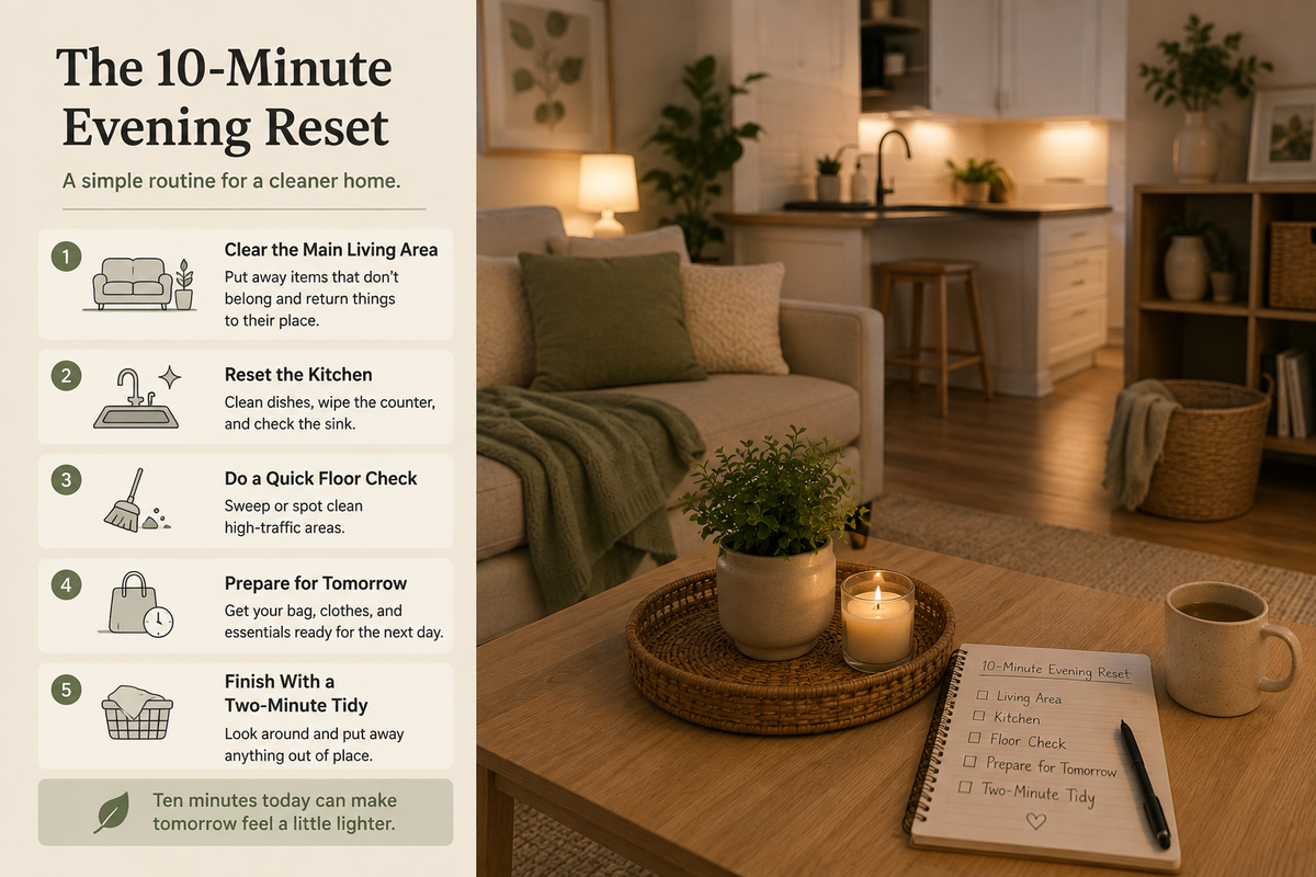 The 10-Minute Evening Reset: A Simple Routine for a Cleaner Home