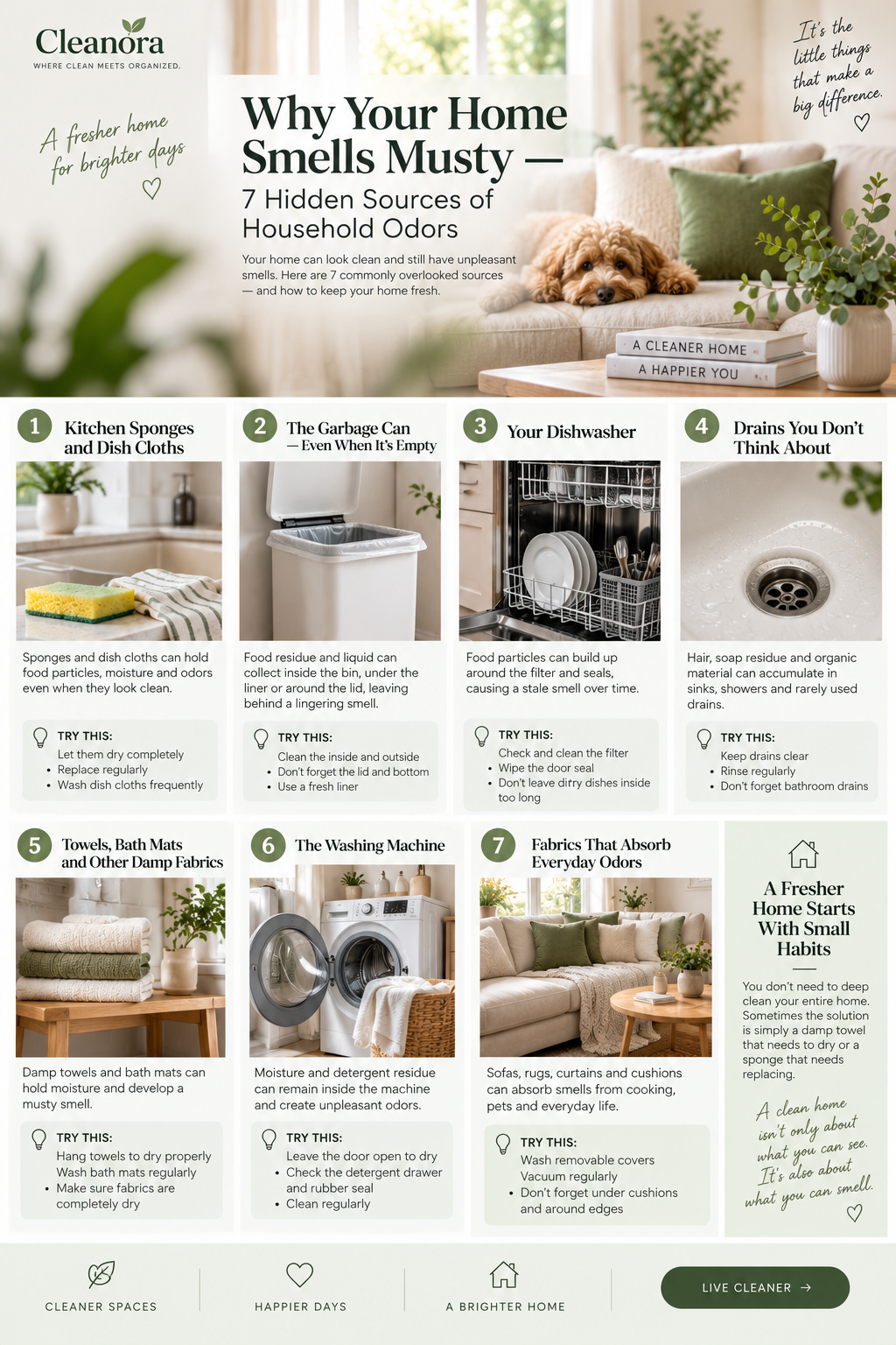 Why Your Home Smells Musty — 7 Hidden Sources of Household Odors