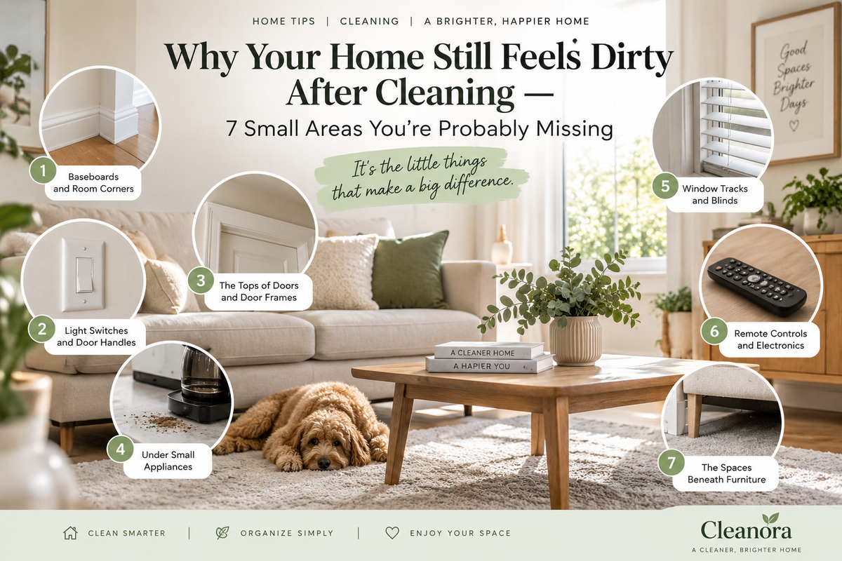 Why Your Home Still Feels Dirty After Cleaning — 7 Small Areas You’re Probably Missing