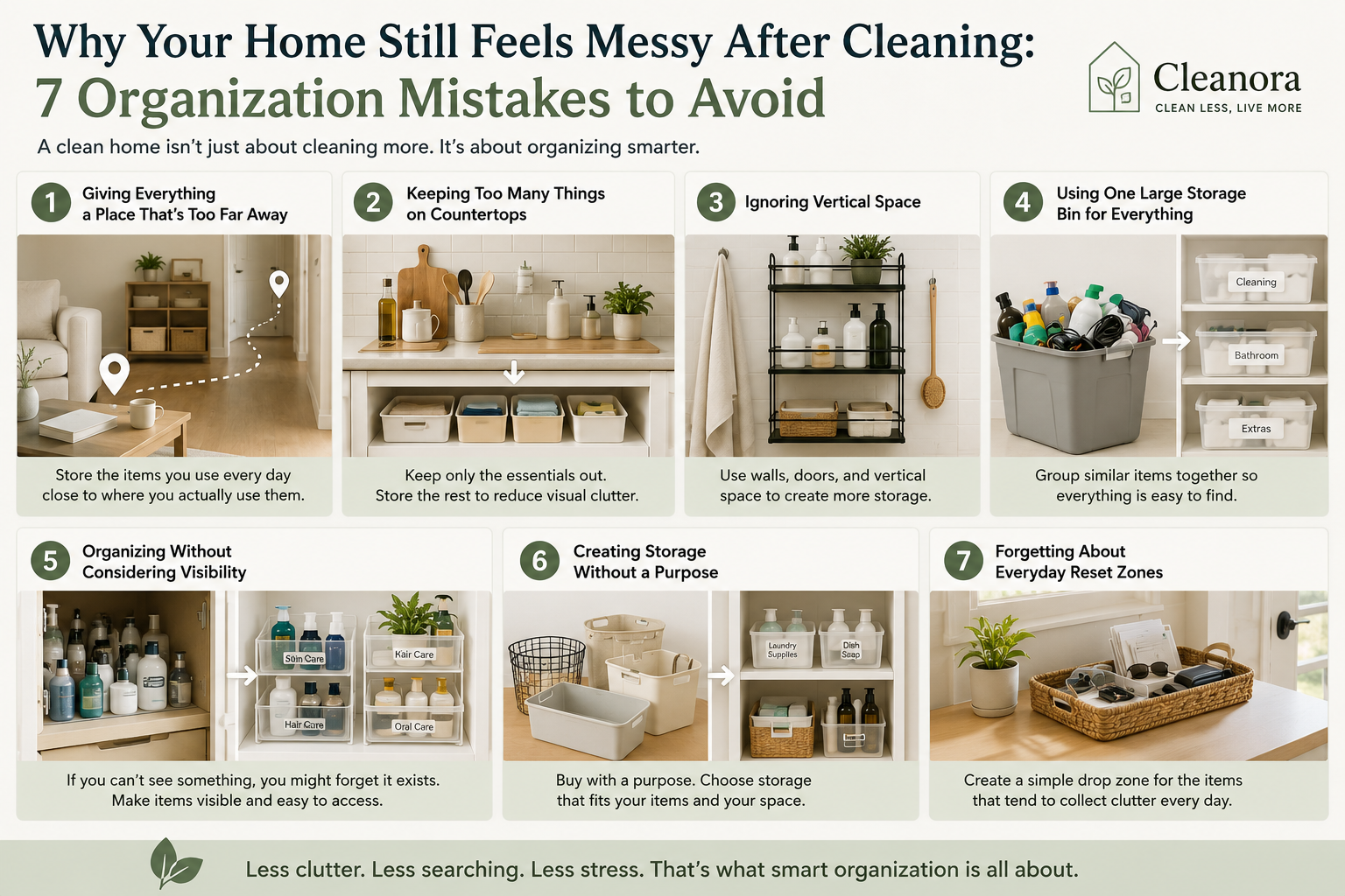 Why Your Home Still Feels Messy After Cleaning: 7 Organization Mistakes to Avoid