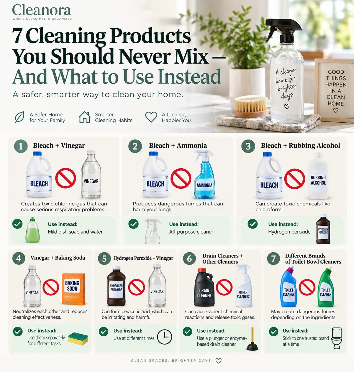 7 Cleaning Products You Should Never Mix — And What to Use Instead