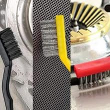 Crevice Cleaning Brush Set 11-Piece Multi-Purpose Hard & Soft Bristle Brushes for Kitchen, Bathroom Tile Grout Sink Bottles & Crevices Deep Cleaning Tools for Home Car & Appliances Black & White