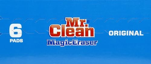 Mr. Clean Magic Eraser Original Cleaning Pads, Multi Purpose Cleaner, Bathroom Cleaning Supplies, All Purpose Cleaner, White, 6 Count (Pack of 6)