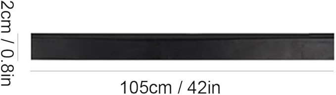 Professional Stainless Steel Handle Water Wiper Window Glass Squeegee with Replacement Rubber Blade 105cm 41inch (Black, 18in/45cm+Blade)