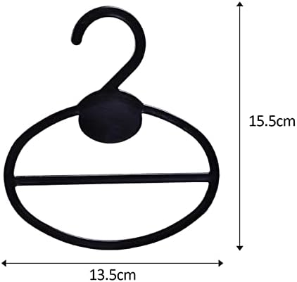 20 X Scarf Shawl Tie Organizer Accessories Holder Portable Neckerchief Rack Display Space Saving Closet Organizer (Black 13cm)