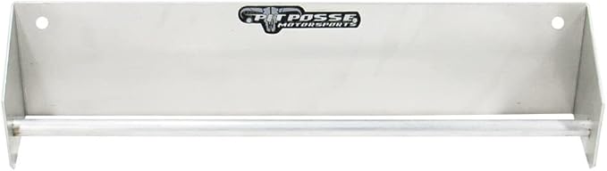 Pit Posse 464 Tie Down Hanger Holder Aluminum Rack - Made in USA - Wall Mounted for Enclosed Race Trailer Garage Shop Storage Organizer- Holds Tie Downs, Ratchet Straps, Bungee Cords (Silver)