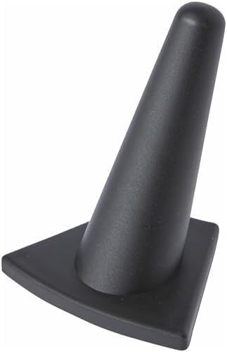 Plymor Black Rubber Ring Finger Display, Single on Triangular Base, 2" W x 1.625" D x 2.125" H