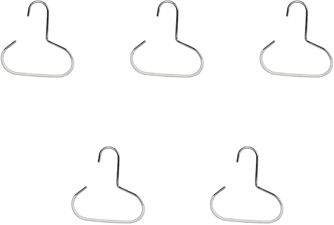 5 Pcs Multi-Functional Space-Saving Hat & Scarf Hanger PVC Coated Clothes Rack Organizer For Closet, Wall, Balcony & Versatile Hanger For Hats, Ties, Scarves, Delicate Fabrics