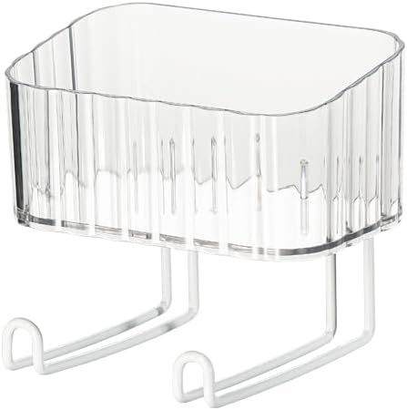 MORNITE Adhesive Clear Hanging Headband Organizer Wall, Makeup Storage Box with Brackets Rack Caddy for Hair Headband Jewelry Clips Pins Rings