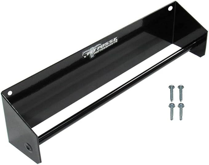 Pit Posse 464BK Tie Down Hanger Rack Storage Holder - Made in USA - Race Car Enclosed Trailer Shop - Ratchet Strap Organizer - Garage Walls, Drywall, Wood, Steel Trailer Studs (Black)