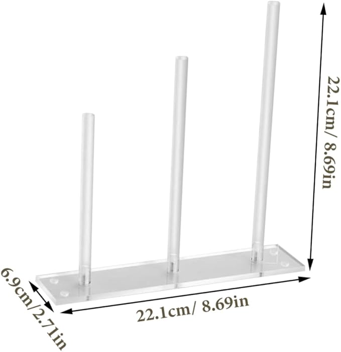 PRETYZOOM Hair Tie Rack Scrunchie Holder Stand Elastic Band Storage Hair Accessories Organizer Acrylic Material