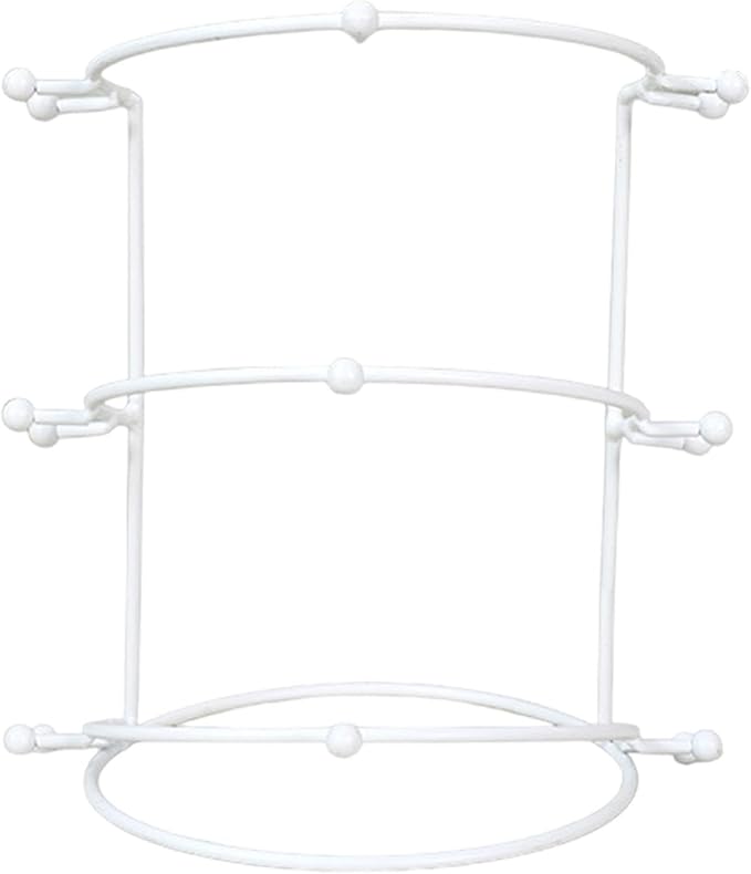 Wedding Tiara Holder, Tiara Display Stand, Metal Headband Organizer, Bridal Headband Display for Women Show, White 3 Tier