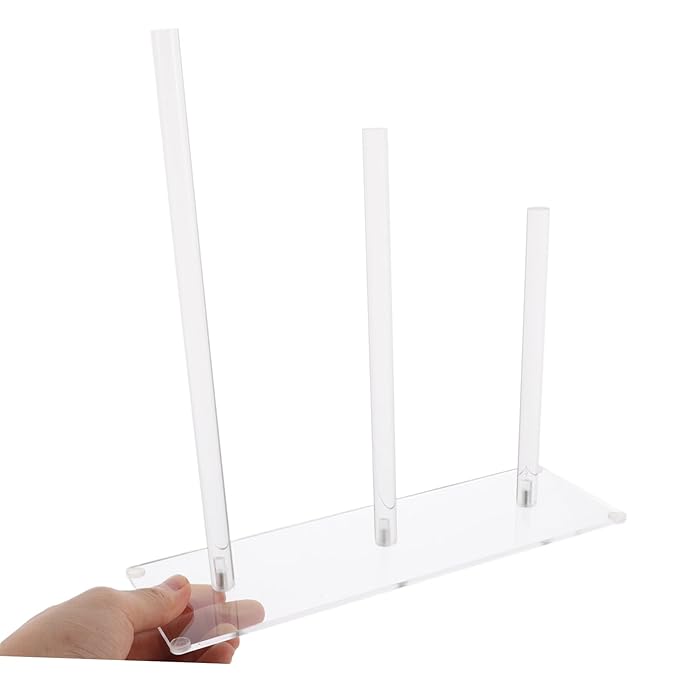 Baluue 3-Tier Acrylic Hair Accessories Organizer Stand Scrunchie Holder Display Rack for Women and Teen Girls Hair Ties Makeup Brushes and Accessories Storage