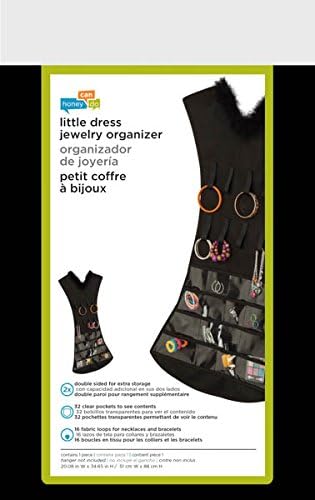 Honey-Can-Do SFT-03618 Dress Jewelry Organizer, Black