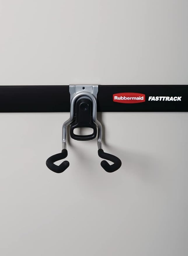 Rubbermaid Garage FastTrack Power Tool Holder Satin Nickel Wall Mounted Storage System Holds up to 50 pounds for Home/Garage/Tool Organization