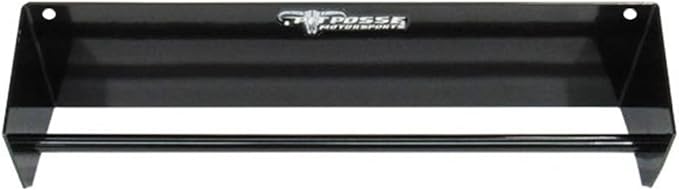 Pit Posse 464BK Tie Down Hanger Rack Storage Holder - Made in USA - Race Car Enclosed Trailer Shop - Ratchet Strap Organizer - Garage Walls, Drywall, Wood, Steel Trailer Studs (Black)