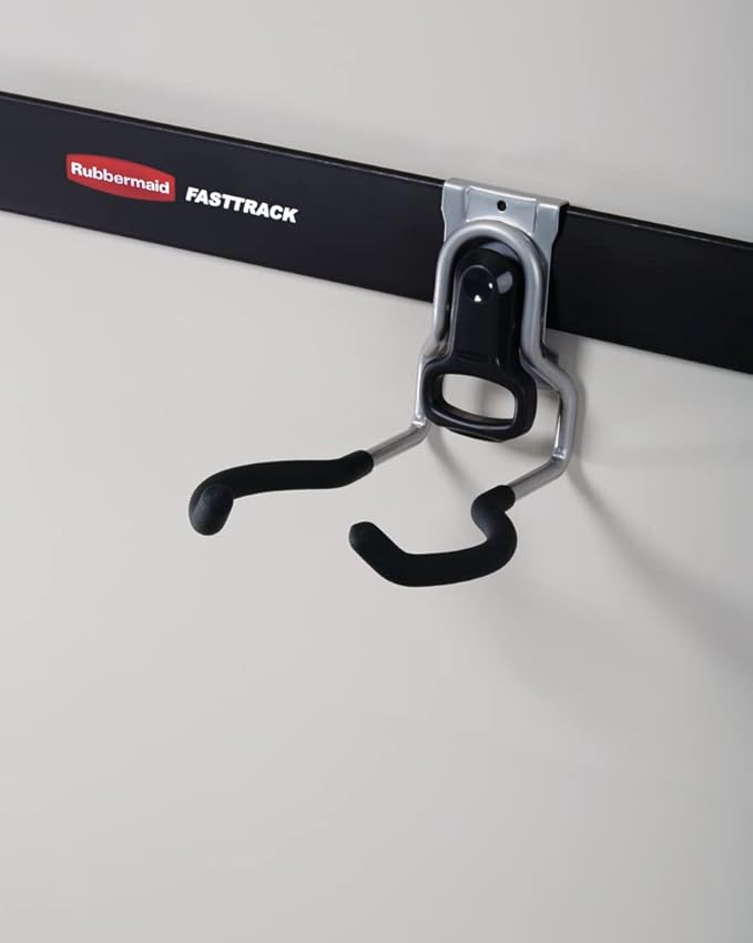 Rubbermaid Garage FastTrack Power Tool Holder Satin Nickel Wall Mounted Storage System Holds up to 50 pounds for Home/Garage/Tool Organization