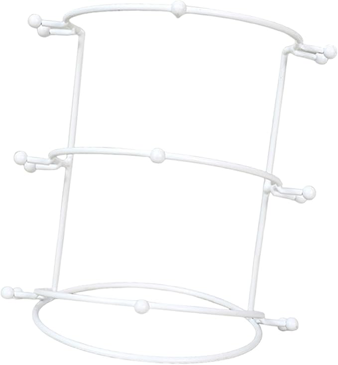Elegant Tiara Display Stand for Bridal Hair Accessories, White 3 Tier