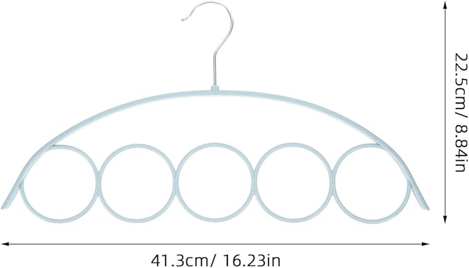 4pcs 5-Ring Metal Scarf Hangers with Anti-Slip Hooks for Closet Organization, Multifunctional Scarf and Pants Holder, Space-Saving Accessory Organizer for Home Storage