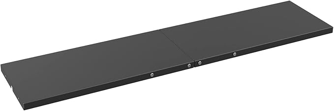 KINYING Metal Black Shelving for 48 Cu.ft Large Storage Shed, 51 in * 13 in, with Screws,Easy Assembly