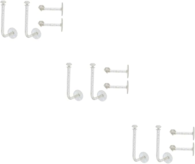 PRETYZOOM 12pcs Decorative Wall Headdress Hanger Hair Accessories Organizer Rack for Easy Storage and Display of Headbands Hair Ties and Jewelry Punch Design for Home Use