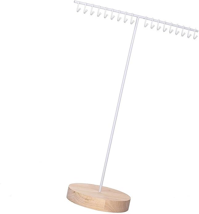 Multipurpose Alloy Necklace and Organizers Clear Jewelry Stand with Hanging Rack Home Accessory Decoration