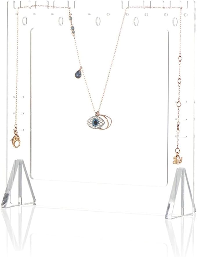 RENIAN Jewelry Photography Props Board Acrylic Frame Tabletop Stand for Studio Shooting Necklaces, Stud Earrings and Earrings Drop Dangle Display Holder