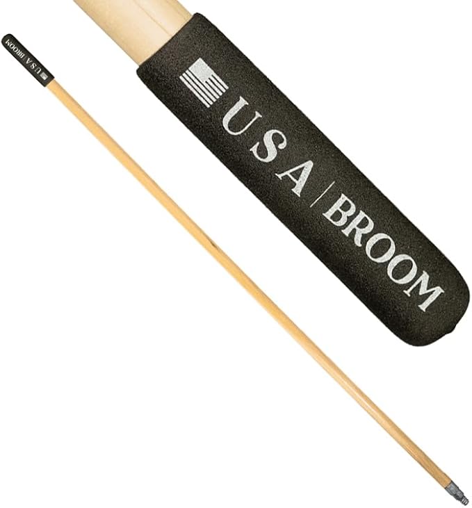 1-Pack - 24" Heavy Duty Outdoor Push Broom with 60" Handle. Ideal for Asphalt, Concrete & Heavy Debris. Durable American Made Steel Brackets-Stainless Steel Hardware. No Plastic. 100% USA Made