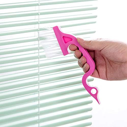 2pcs Window Track Cleaning Brushes, Hand-held Groove Gap Cleaning Tools Door Track Kitchen Cleaning Brushes Set(Red)