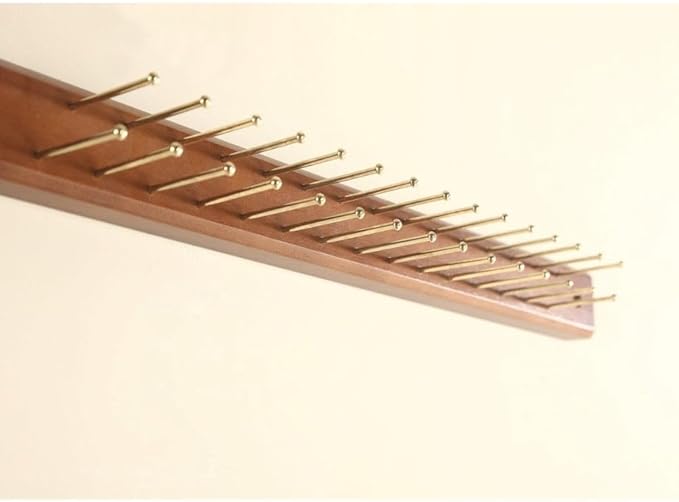 Walnut Wood Tie Hanger Non-Slip Hooks Space-Saving Closet Organizer for Ties Belts Scarves Accessories Durable Swivel Hook Wardrobe Storage Rack for Home and Office Organization