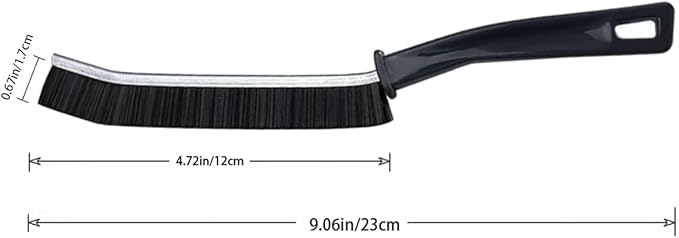 4-Piece Black Multi-Function Crevice Cleaning Brush Household Hard Bristle Narrow Brush Head Crevice Cleaning Tool