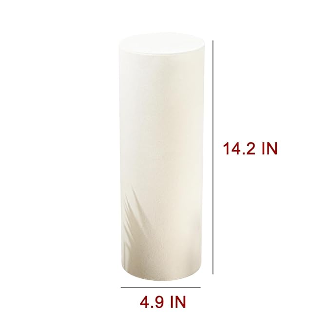 Headband Holder Organizer Tower, Soft Velvet Hairband Stand Display, Hair Hoop Accessories Storage for Home Bedroom or Store Shop Selling (Beige Color)