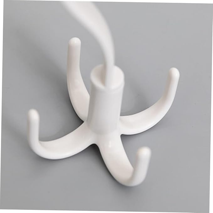 Amosfun 9pcs Rotating Multifunctional Hooks for Scarves Ties and Accessories Organizer Space-Saving Closet Hanger White