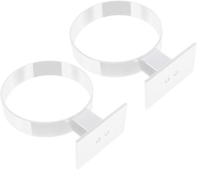 2pcs Acrylic Headband Holder Stands Stylish Round Shape Hairband Display Racks for Women for Home and Boutique Use Lightweight and Portable Organizer for Hair Accessories
