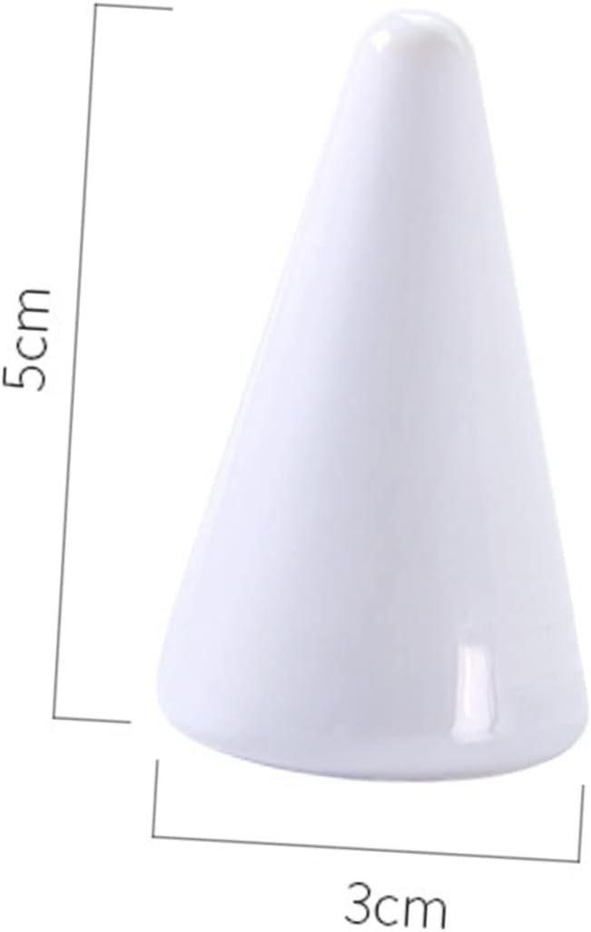 VANZACK 2pcs Ring Jewelry Organizer Holder Ceramic Ring Storage Cone Shaped Rack Jewelry Rack Necklace Stand