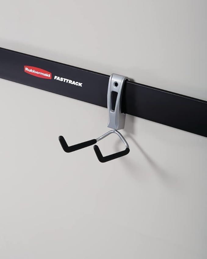 Rubbermaid FastTrack Cord Hook Garage Organization and Storage Heavy Duty Storage for Coolers/Cords/Ropes/Hoses