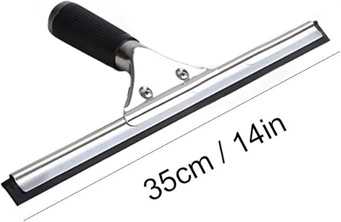 Black 35cm 14in Glass Squeegee for Window Cleaning, All Purpose Home Cleaner Tool for Car Windshield, Mirror, Glass Door (14in/35cm, Black)
