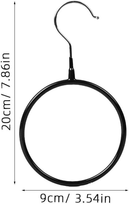 4pcs Round Scarf Organizer Rings Tie Holder Hangers Metal Closet Storage Rack for Scarves Belts Towels, Black and White Small Size, Household Accessory Organizer for Wardrobe