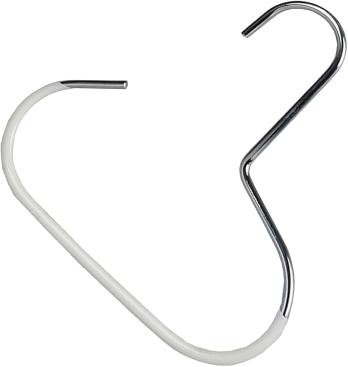 Open Rings Designs Hanger Scarf Hangers Nonslip Belt Organizers for Wardrobe Storage.White.Approx.14x15cm