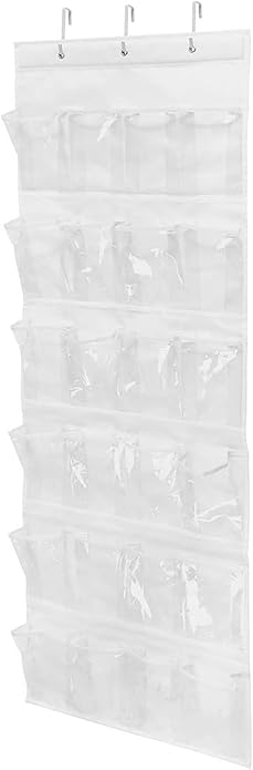 SciencePurchase Hanging Shoe Organizer with 24 Pockets (Holds 12 Pairs)