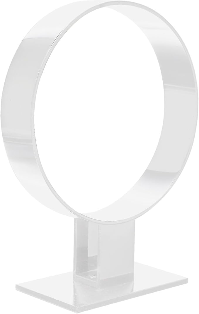 Lurrose Round Acrylic Headband Display Stand Hairband Organizer Rack for Women Girls Hair Accessory Holder Present Occasion Stylish Desktop Storage