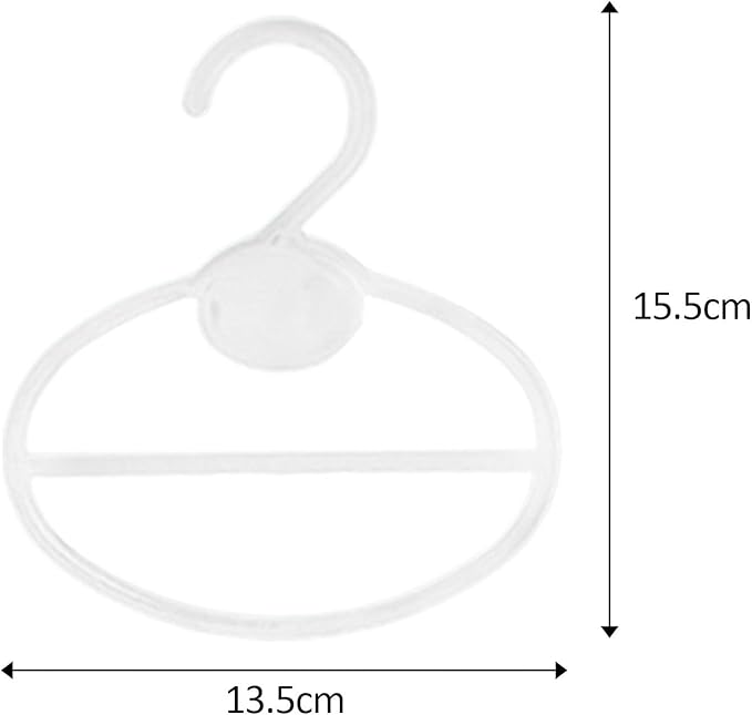 20 X Scarf Shawl Tie Organizer Accessories Holder Portable Neckerchief Rack Display Space Saving Closet Organizer (Clear 13cm)