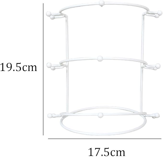 Elegant Tiara Display Stand for Bridal Hair Accessories, White 3 Tier