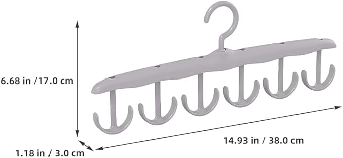 Milisten 4pcs Rotatable 12-Hook Belt Hanger and Tie Organizer, Multi-Function Scarf and Hat Closet Accessory Organizer, Heavy Duty Plastic for Home Closet Storage