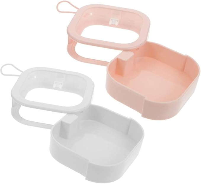 TEHAUX Hair Tie Organizer, 2pcs Hair Accessories Organizer Portable Tie Holder Hanging Headband Holder Bow with for Girl Women Jewelry (White & Pink)