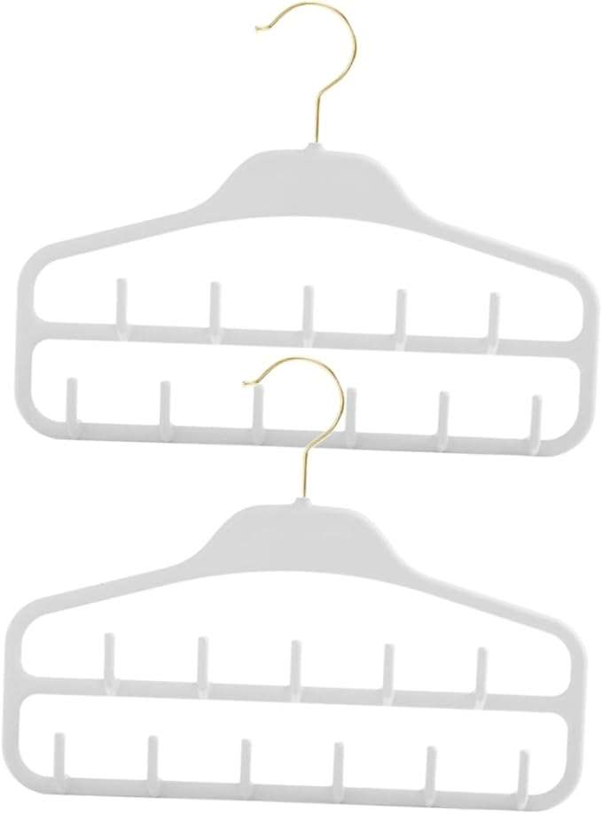 2pcs Organizer Rack Belt Hangers for Women Men Scarf Hangers Tie Closet Accessory Organizers