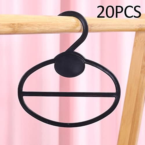 20 X Scarf Shawl Tie Organizer Accessories Holder Portable Neckerchief Rack Display Space Saving Closet Organizer (Black 13cm)