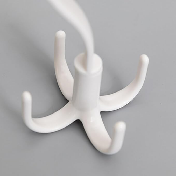 3pcs Rotating Four Hooks Organizer for Scarves Ties and Accessories Creative Closet Hanger White Multifunctional Design for Easy Access and Organization