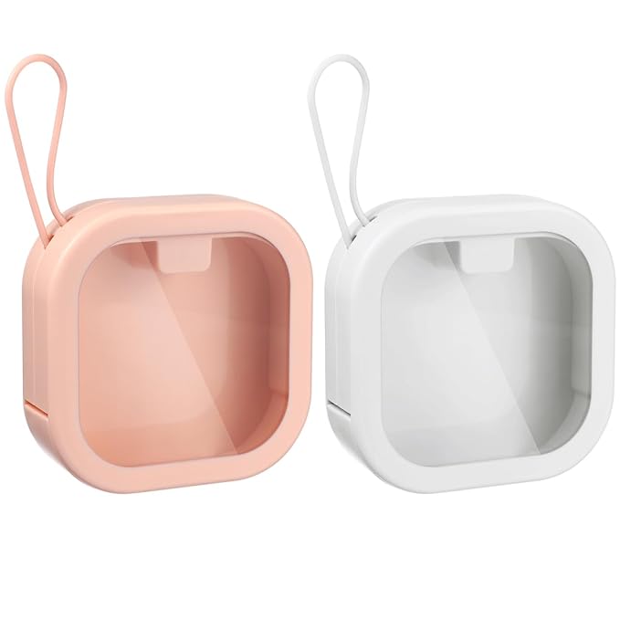 Hair Tie Organizer, Box Rubber Ornaments Floss Hanging Swab Items Hair Ropes Small Case Mini Desktop for Storage Accessories Portable Earrings Holder Cotton Band Rings